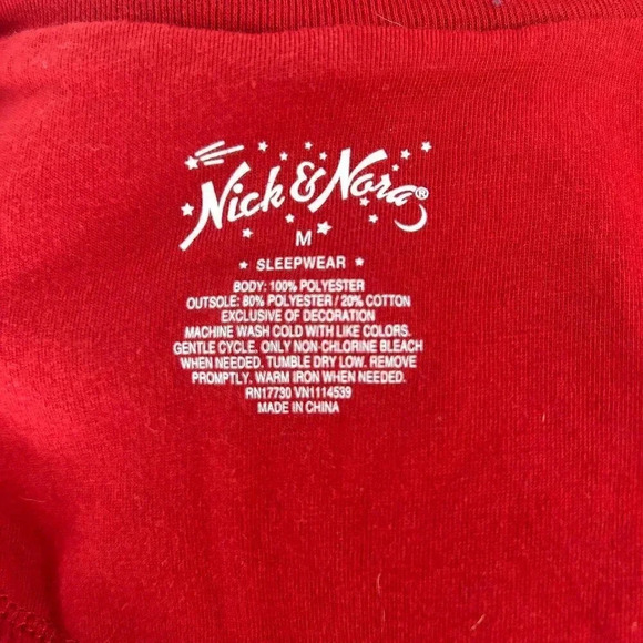 Nick and Nora Striped Sock Monkey Footed Footies 1 Piece Pajamas Size Medium - Picture 2 of 8